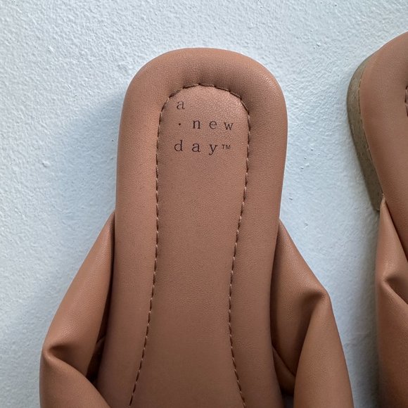 Leather Bow Sandals Flats W10 - Picture 3 of 5